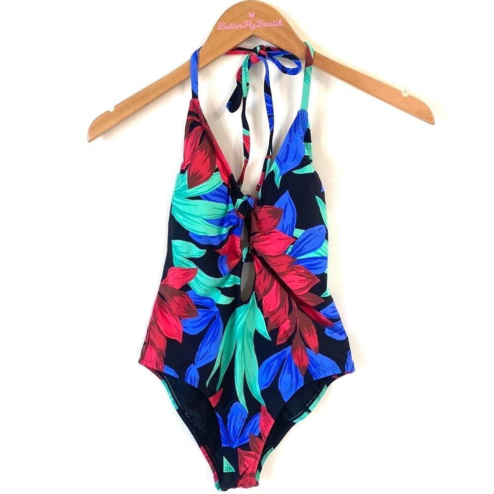 (B21) Sea‎ Angel floral one-piece swimsuit, Size s, NWT